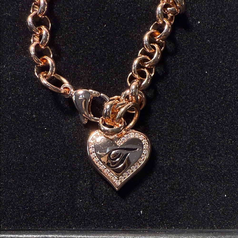 Rose Gold Heart Charm Necklace